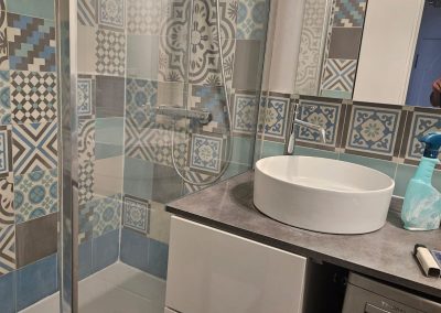 création douche italienne